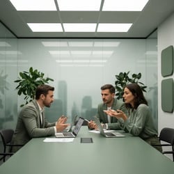 Freelance Zollexperte im Projektteam bei der Arbeit