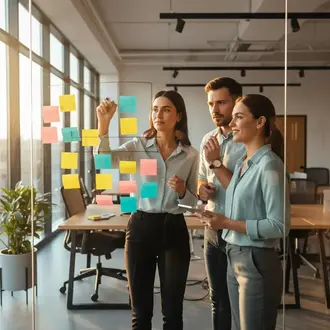 Interim CFO im Projektteam bei der Arbeit