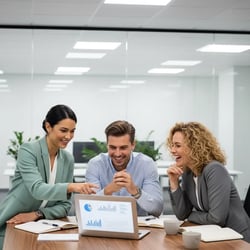 Interim Restrukturierungsberater Team bei der Arbeit