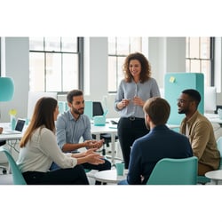Freelance AWS Solutions Architect im Projektteam bei der Arbeit