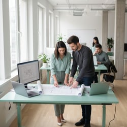 Freelance Cloud Engineer im Projektteam bei der Arbeit