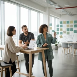 Freelance Security Architect im Projektteam bei der Arbeit