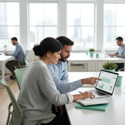 Freelance SOC Analyst / Incident Response Spec. im Projektteam bei der Arbeit